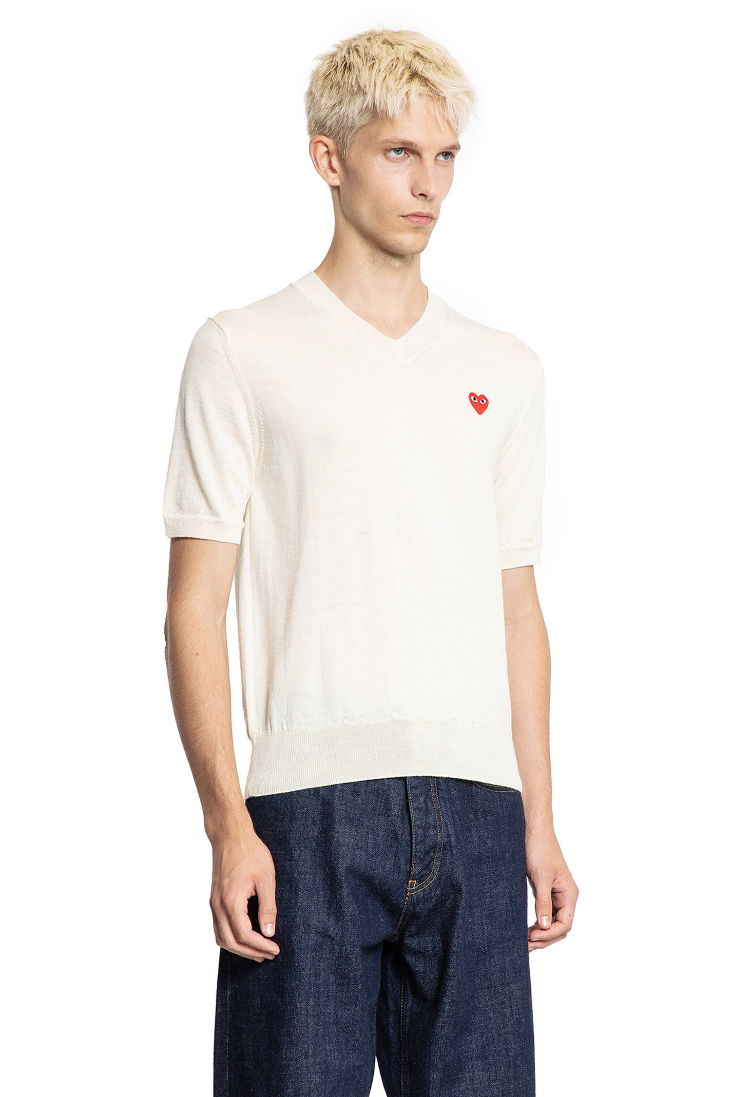 Heart-Wool-Knit-Short-Sleeve-Tee - 2