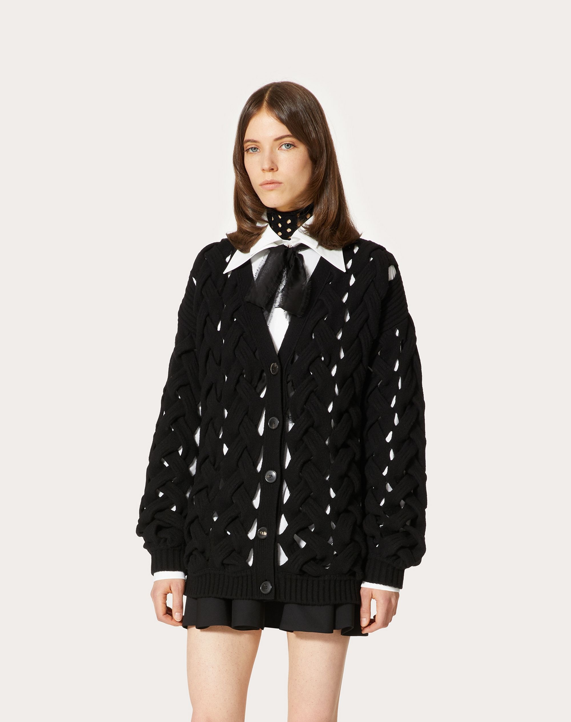 CARDIGAN IN ANGORA WOOL POLYAMIDE - 3