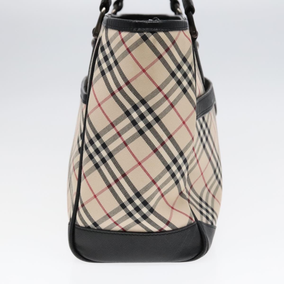 Burberry Nova Check Hand Bag Canvas Beige Black - 3