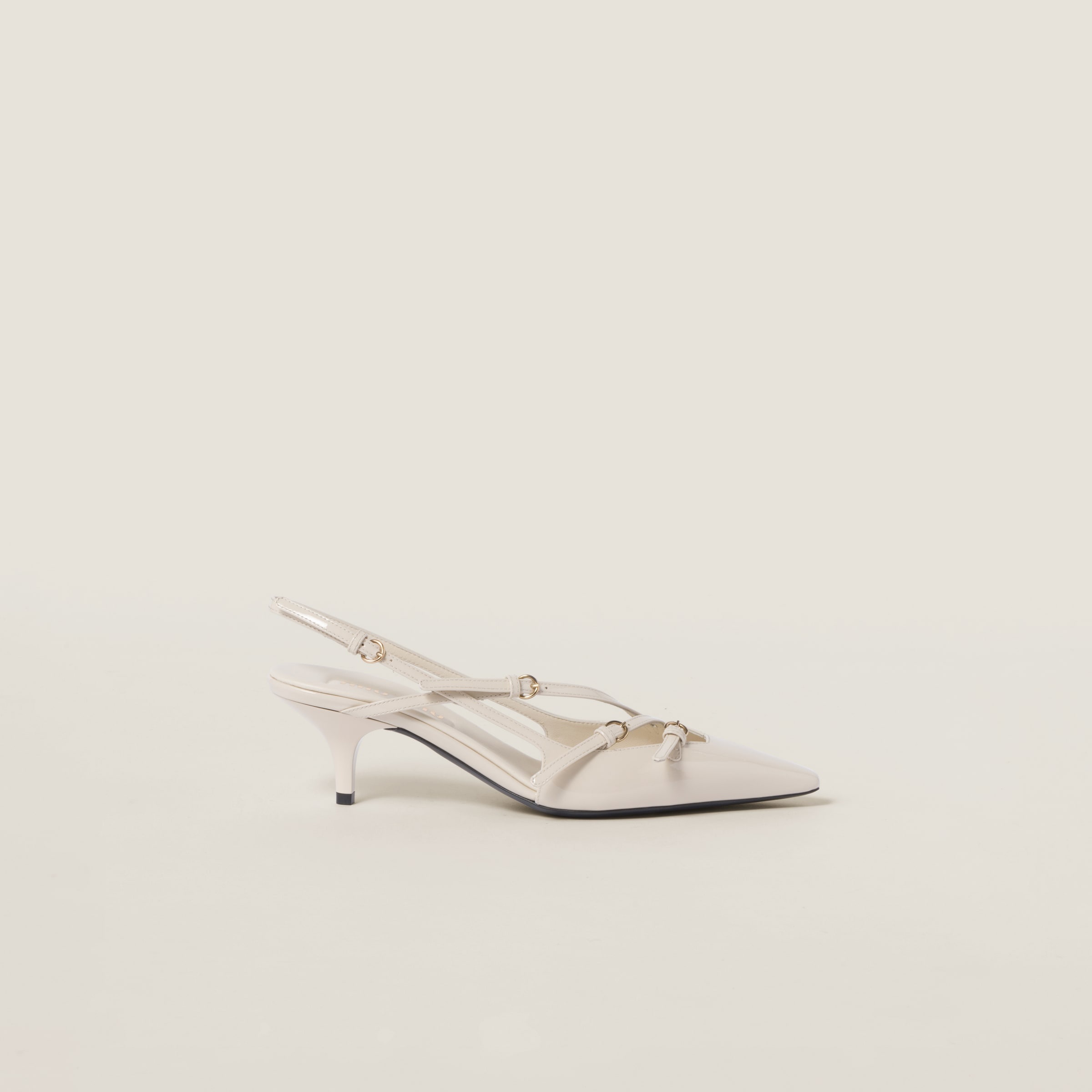 Patent leather slingbacks with buckles - 2