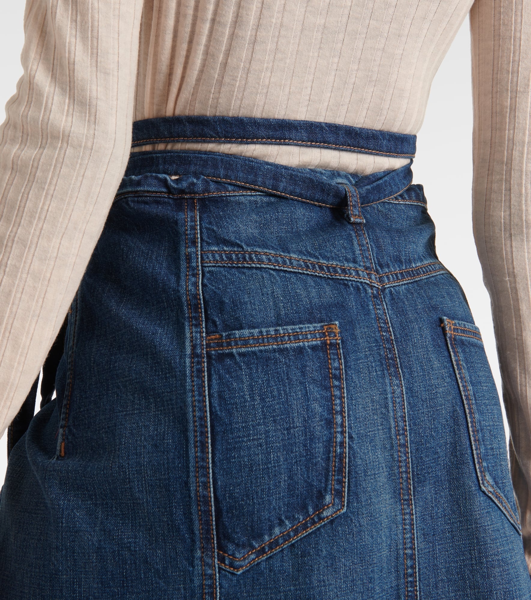 Denim wrap skirt - 6
