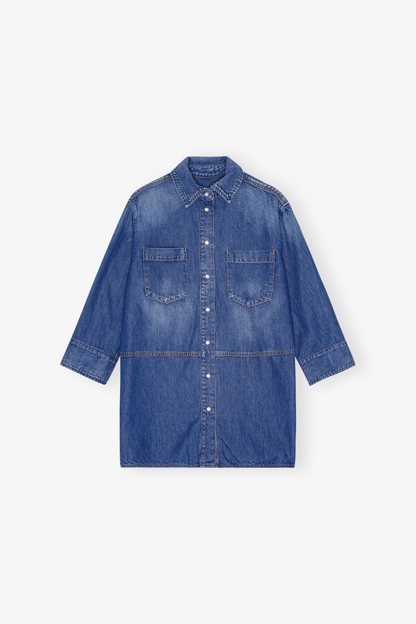 BLUE DENIM OVERSIZED SHIRT - 1