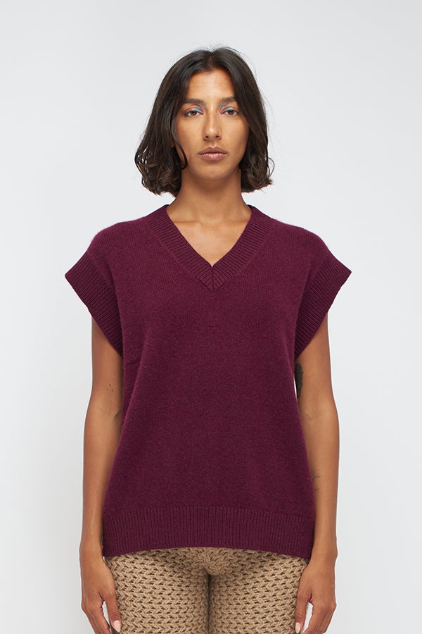 RELAXED CASHMERE VEST - 3