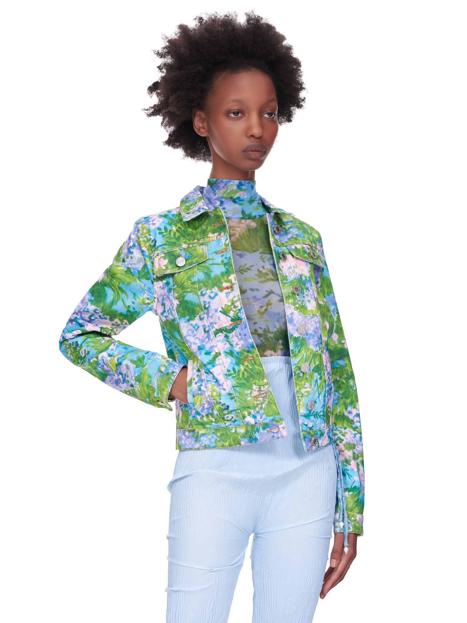 Floral Denim Jacket - 4