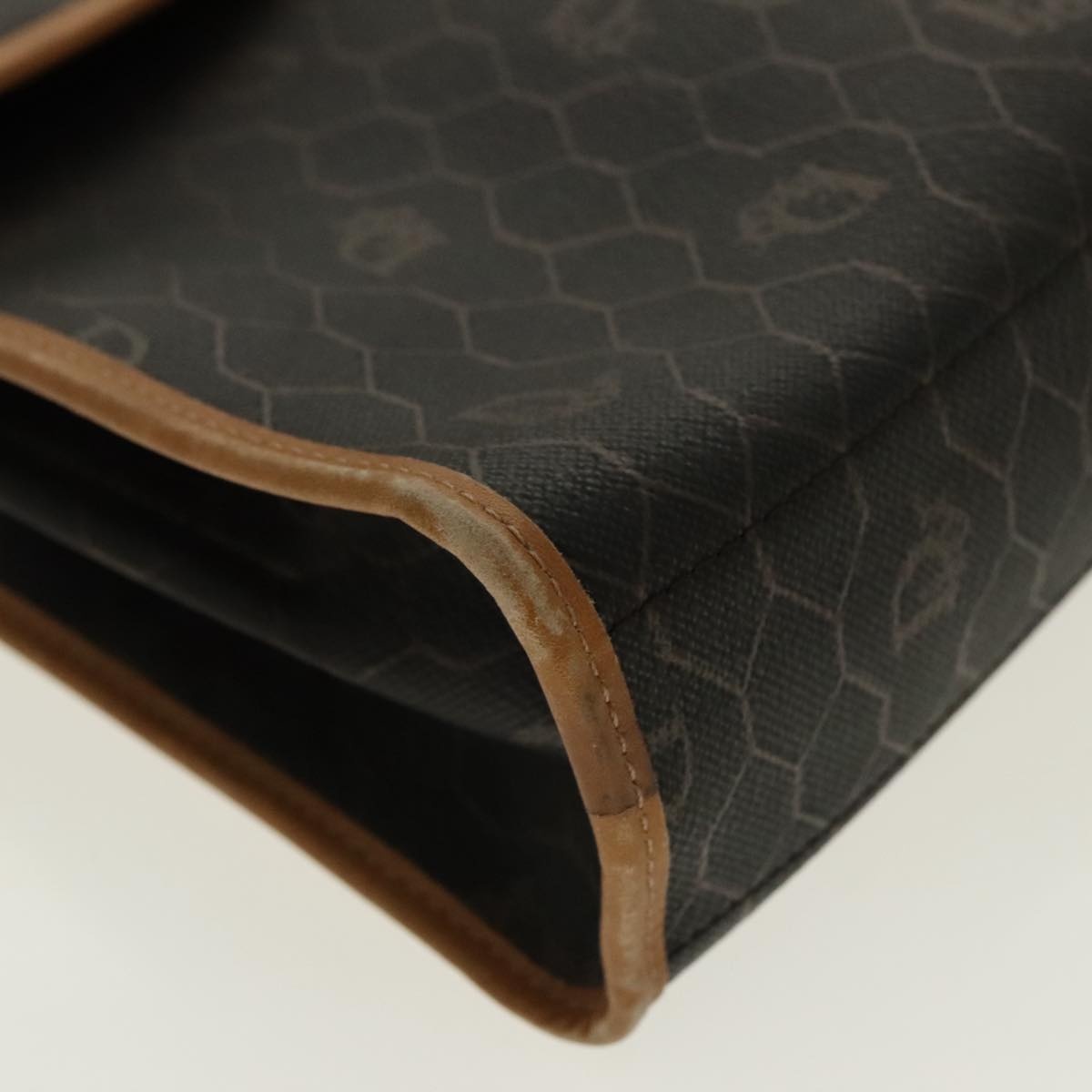 DIOR Honeycomb Canvas Hand Bag Black Gold - 14