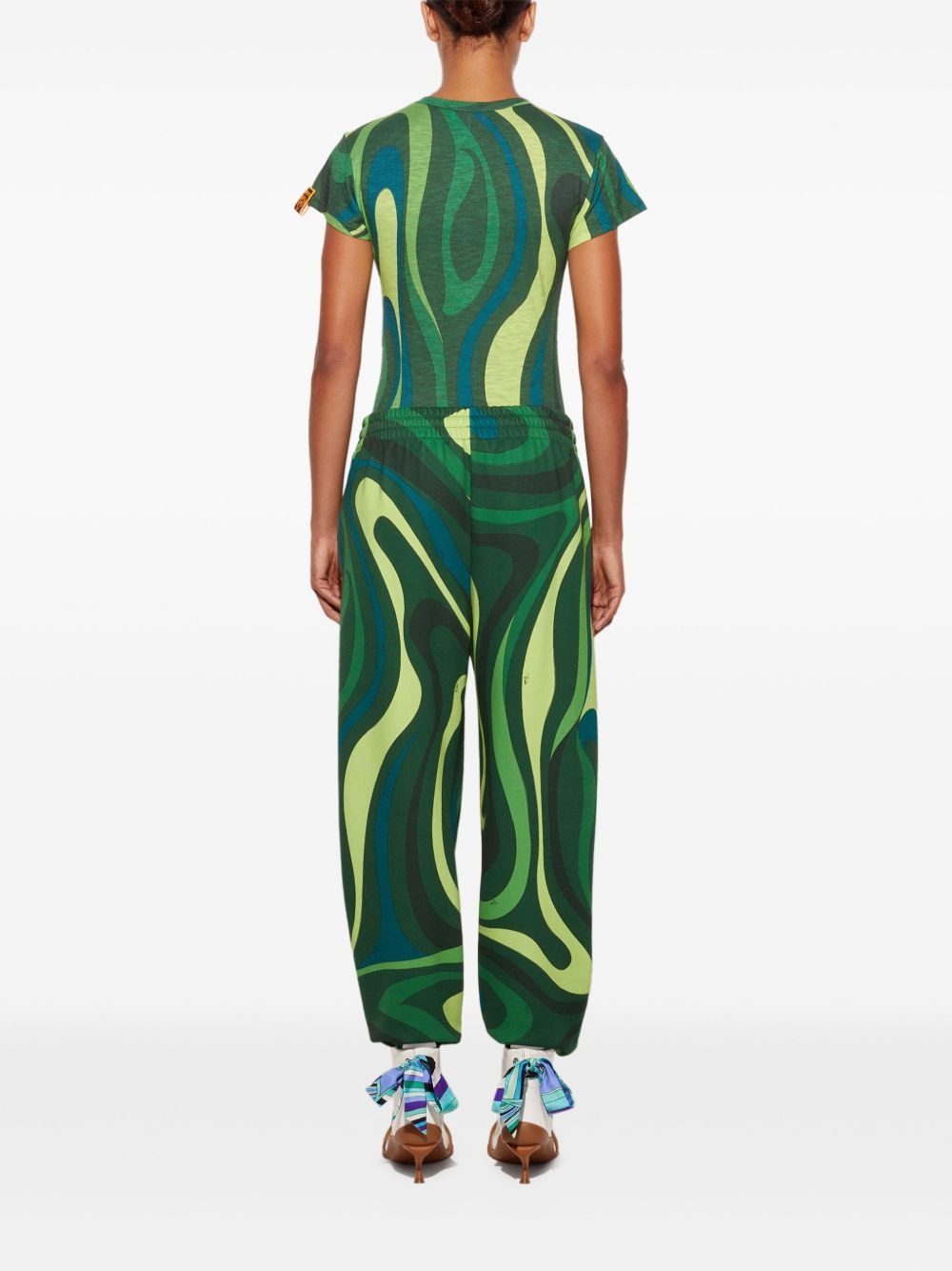 abstract-print T-shirt - 4
