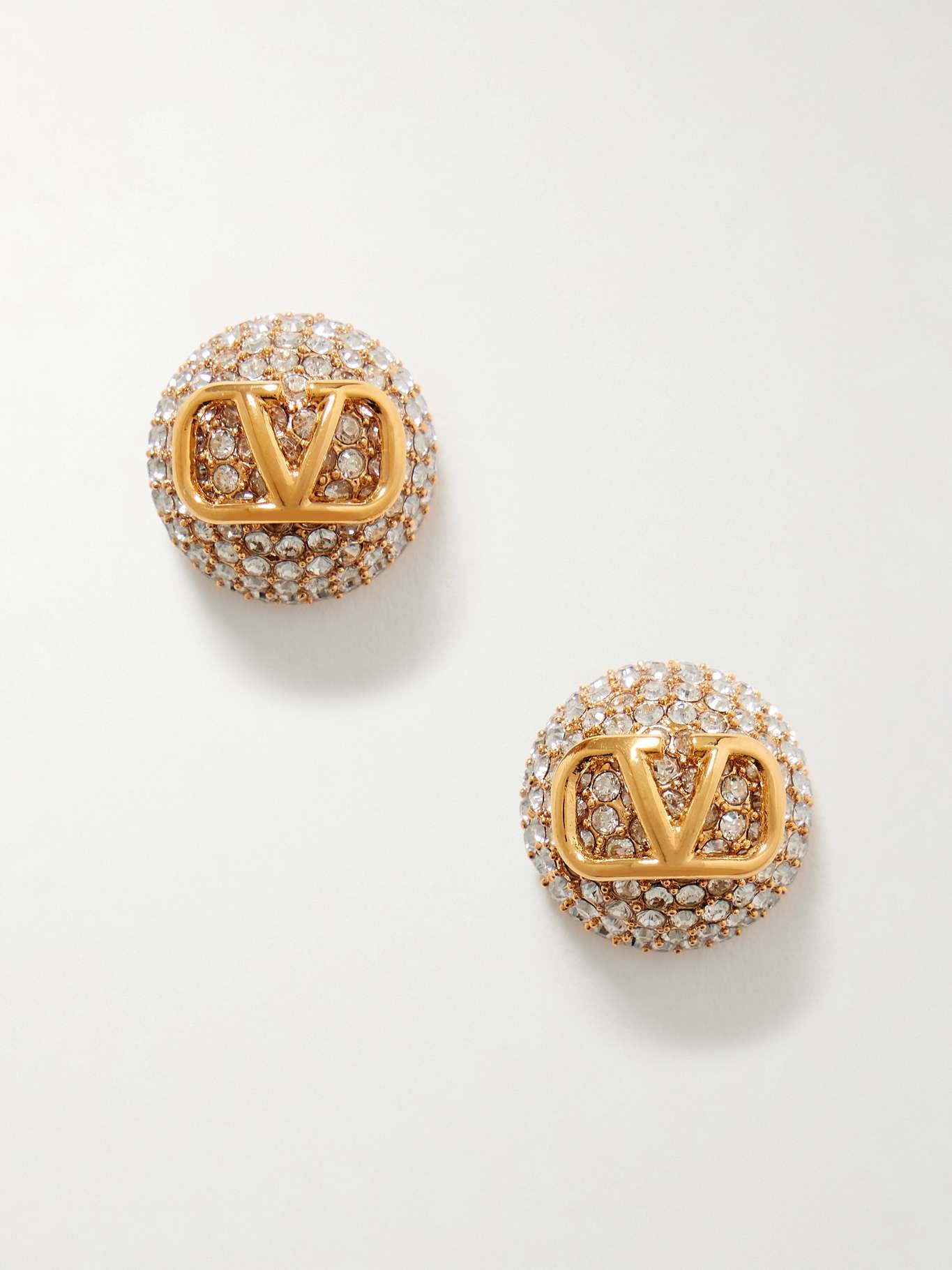 VLOGO gold-tone crystal earrings - 1