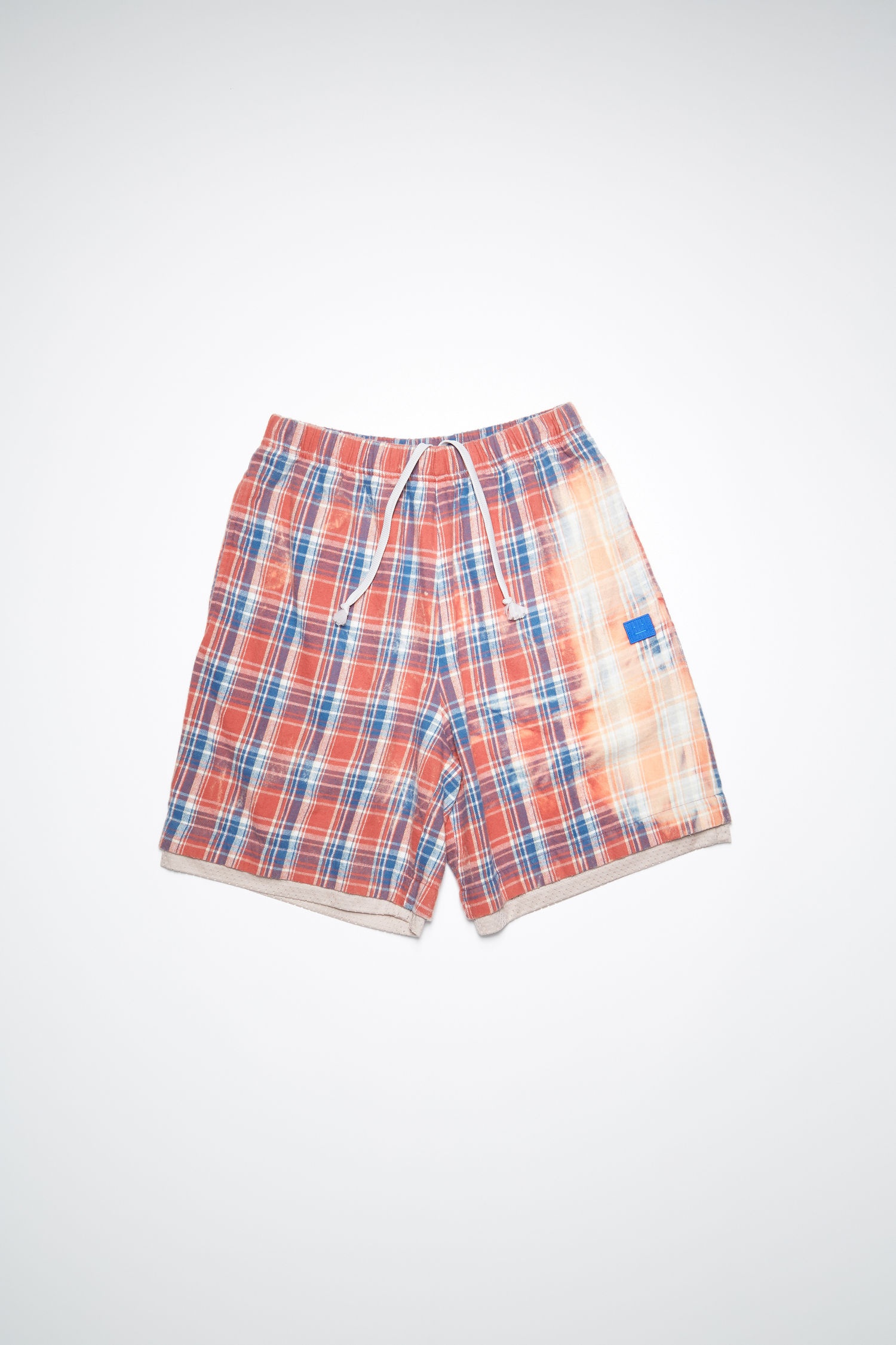 Flannel shorts - Pink/blue - 1