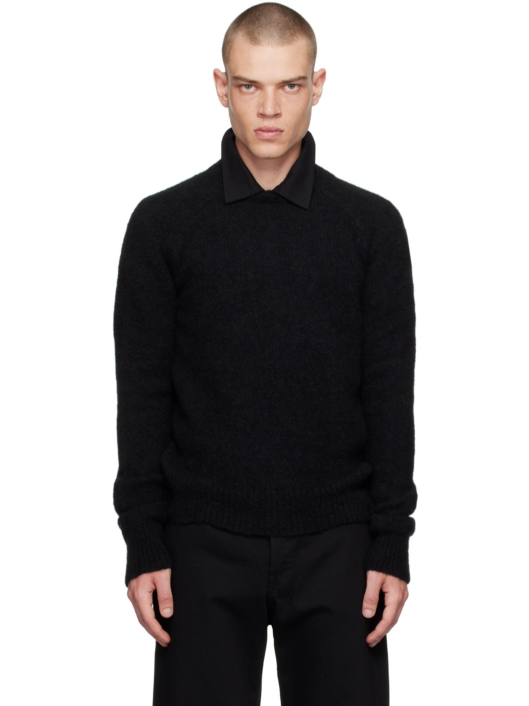 Black Alpaca Sweater - 1