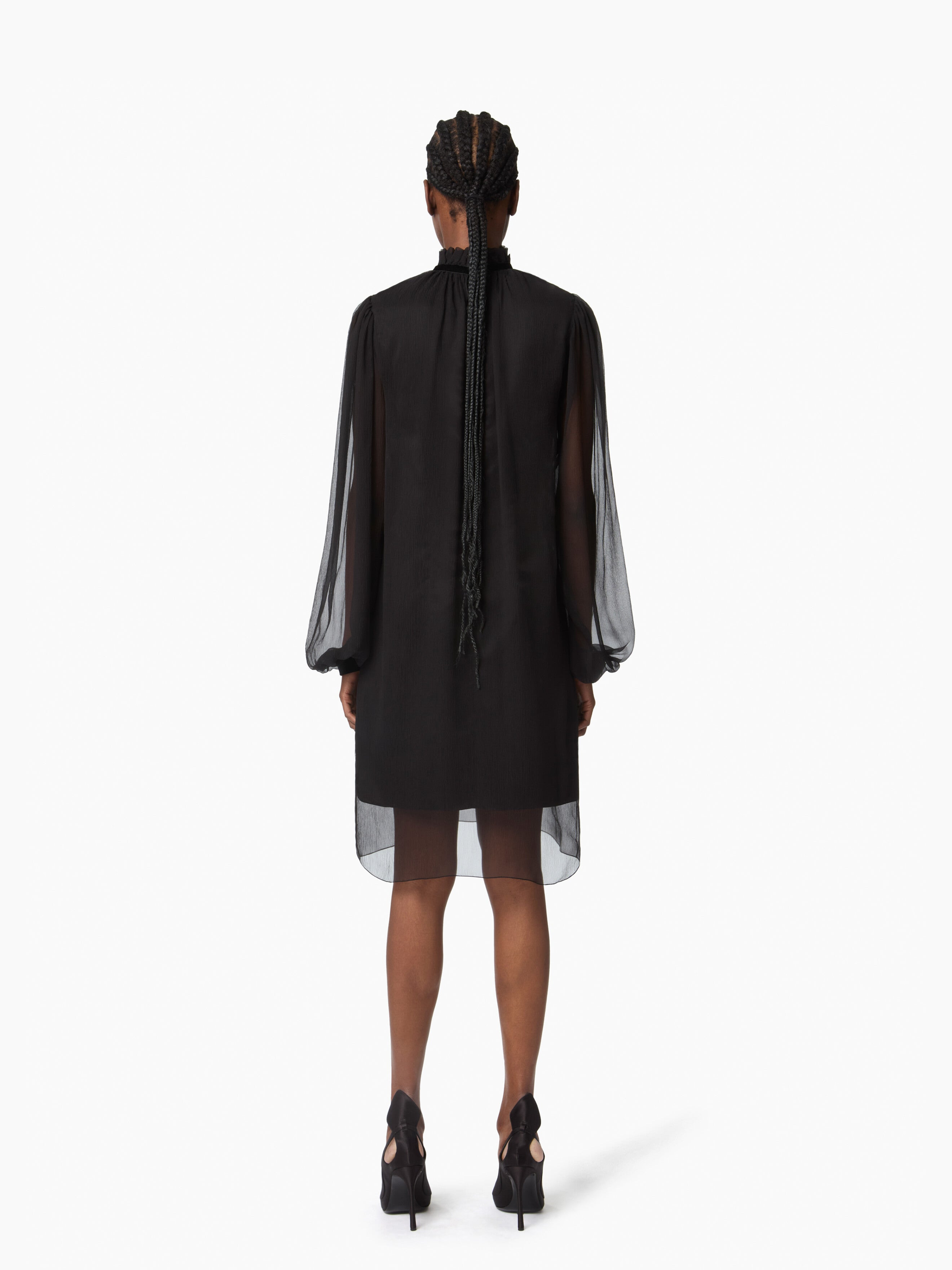 Crinkled Silk Midi Dress - 4
