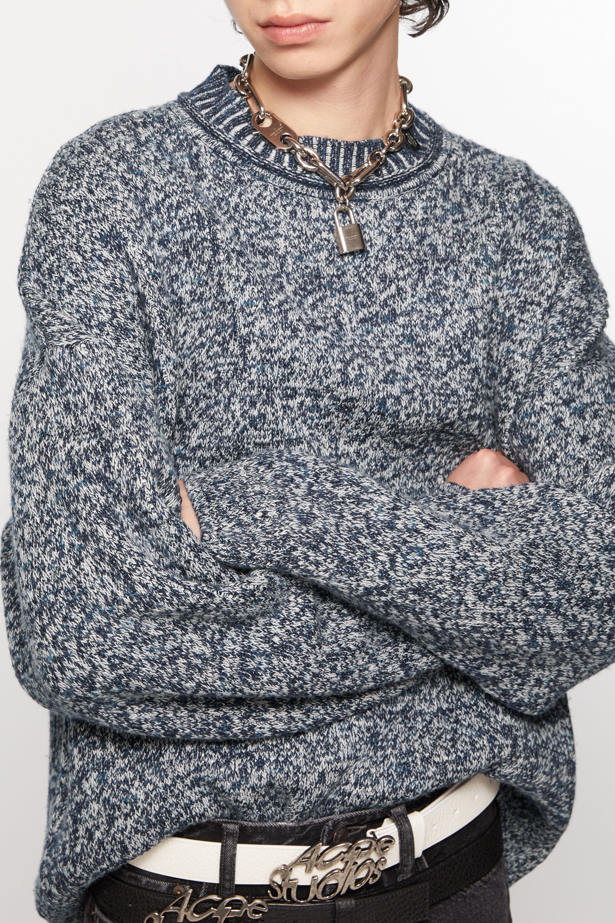 Jacquard jumper - Blackbird blue/multi - 4