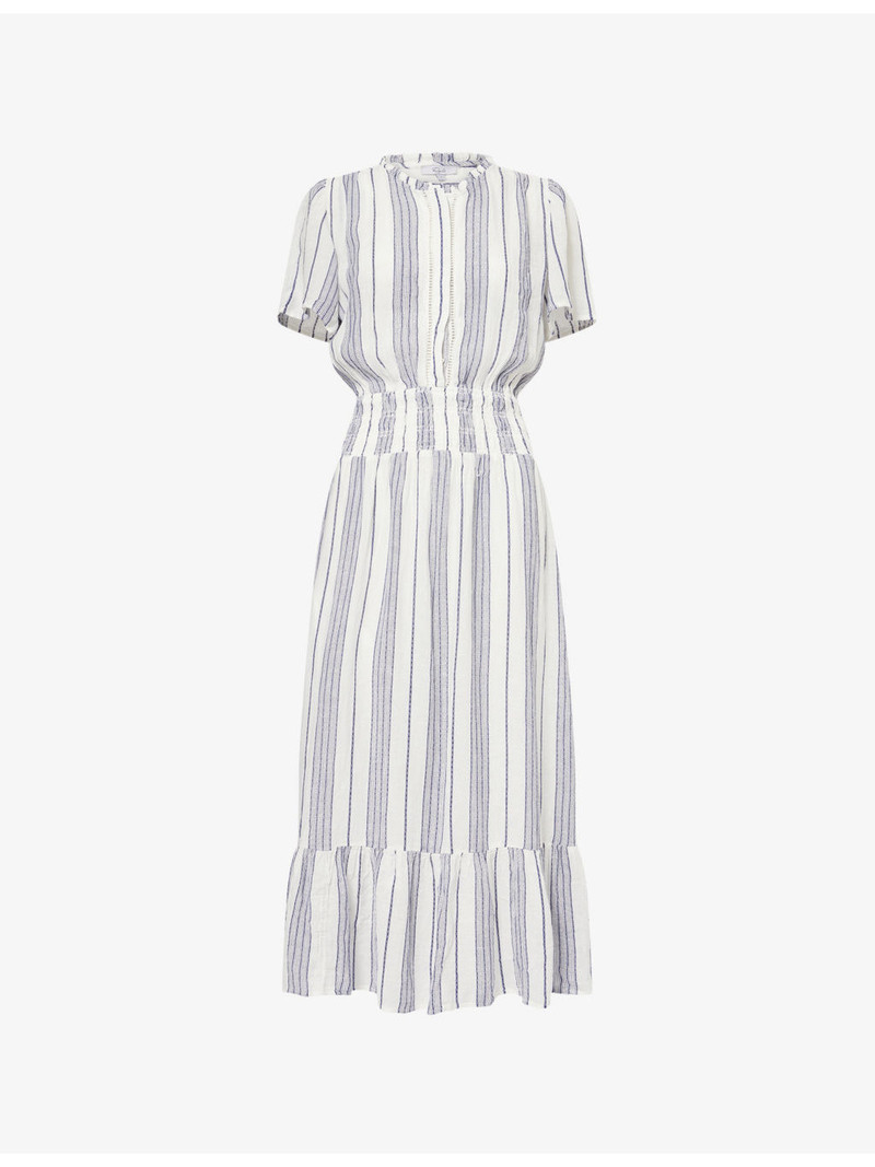 Brent Stripe Linen-Blend Maxi Dress 1