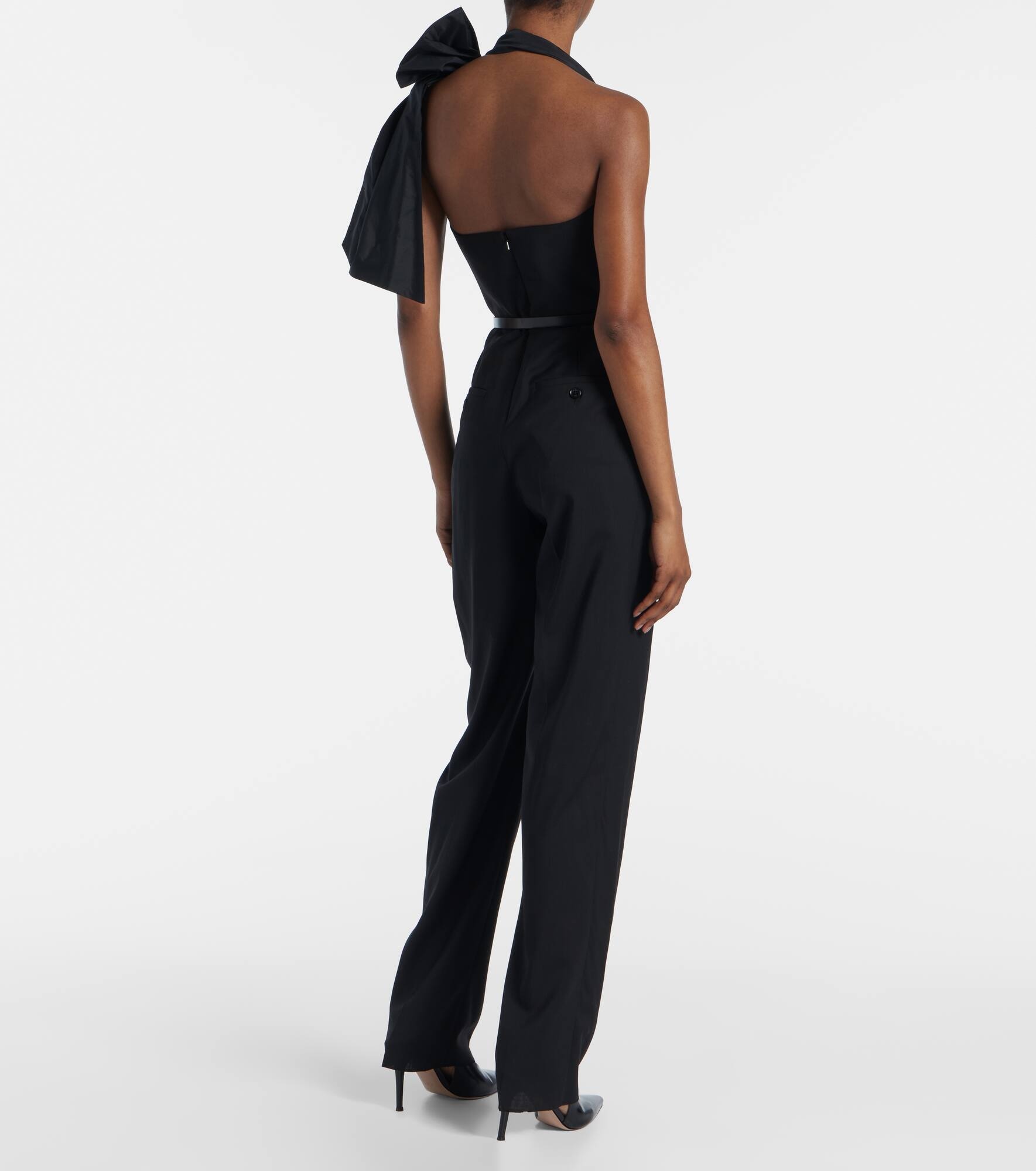 Asymmetric virgin wool jumpsuit - 3