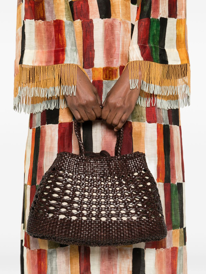 DRAGON DIFFUSION Santa Cano braided-handle tote bag outlook