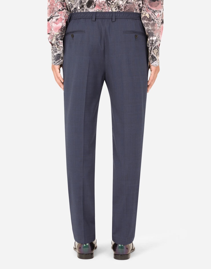 Stretch wool glen plaid pants - 2