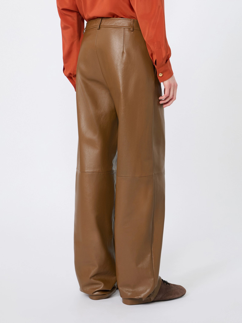 LEGNO Nappa leather barrel-leg trousers - CARAMEL 4