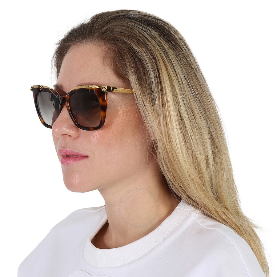 Cartier Grey Gradient Butterfly Ladies Sunglasses CT0030S 003 53 - 2