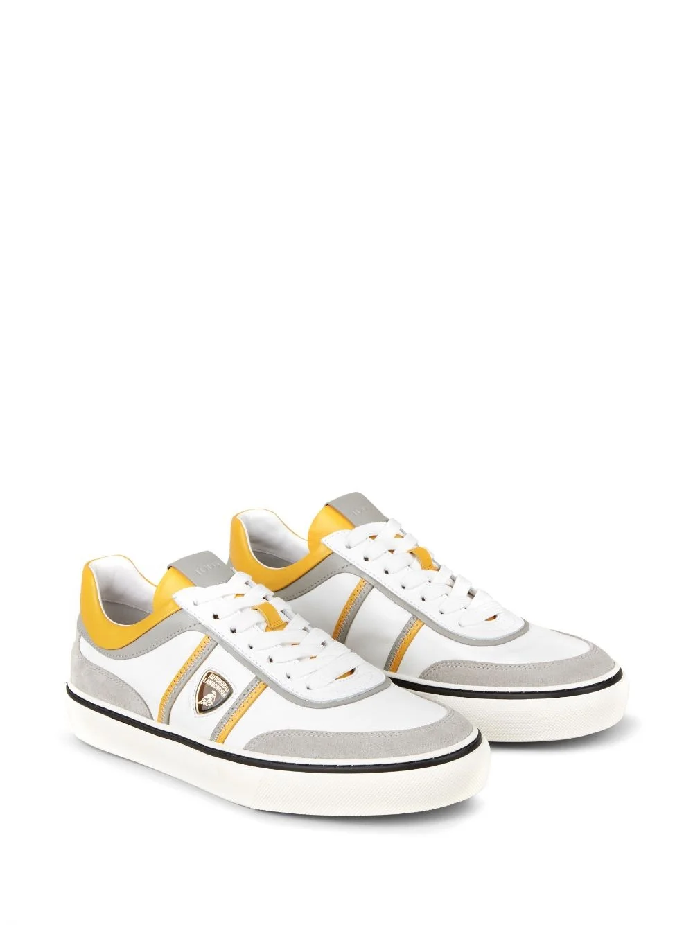 Automobili Lamborghini panelled lace-up leather sneakers - 1