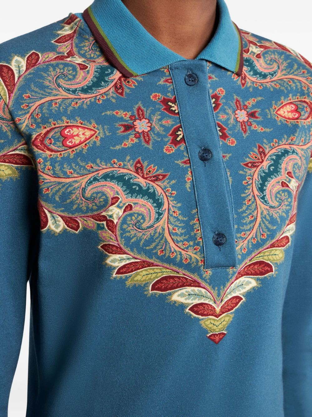 paisley-print polo shirt - 4