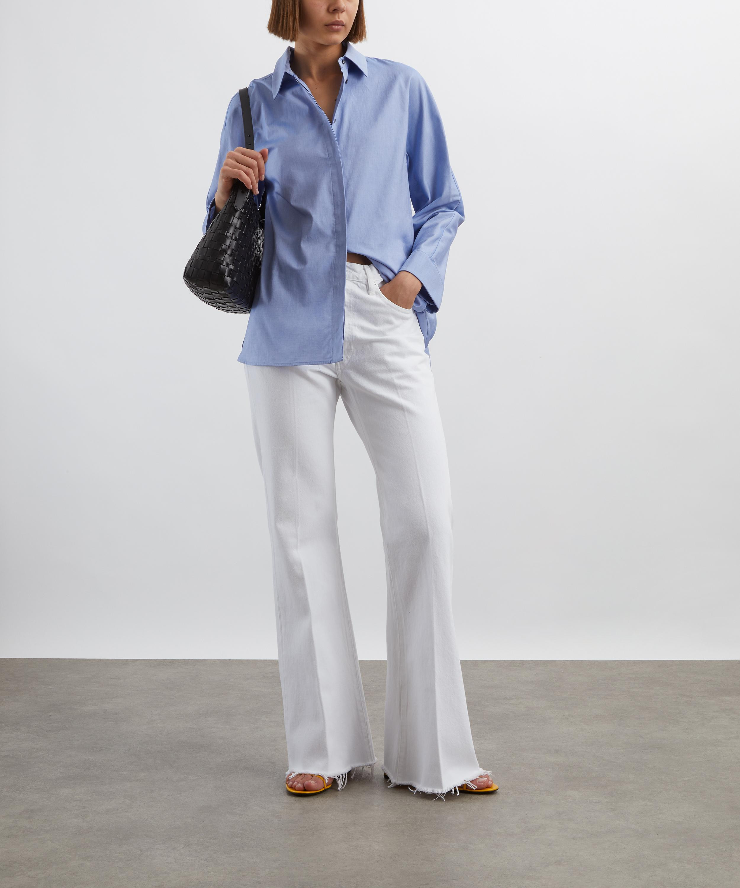 The Lax High-Rise Flare Jeans in White Raw Fry - 2