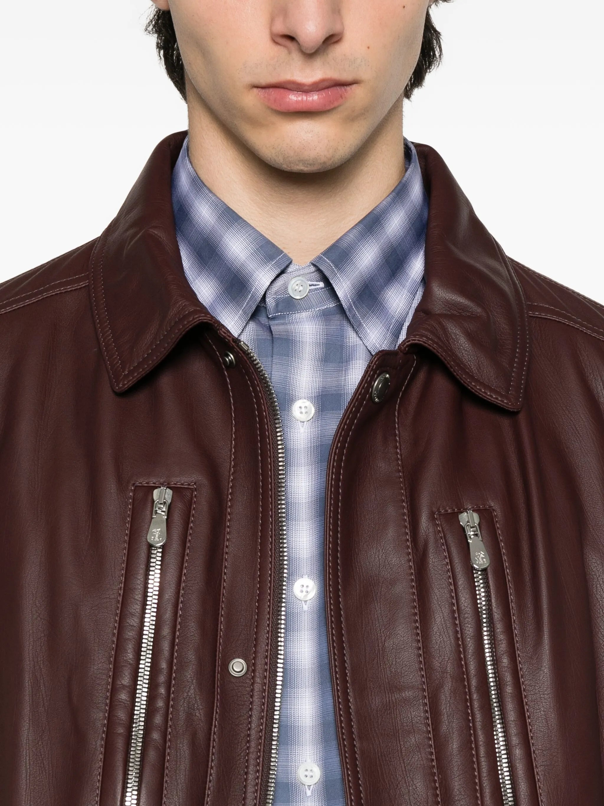 Brunello Cucinelli Zip-fastening Leather Jacket - 4