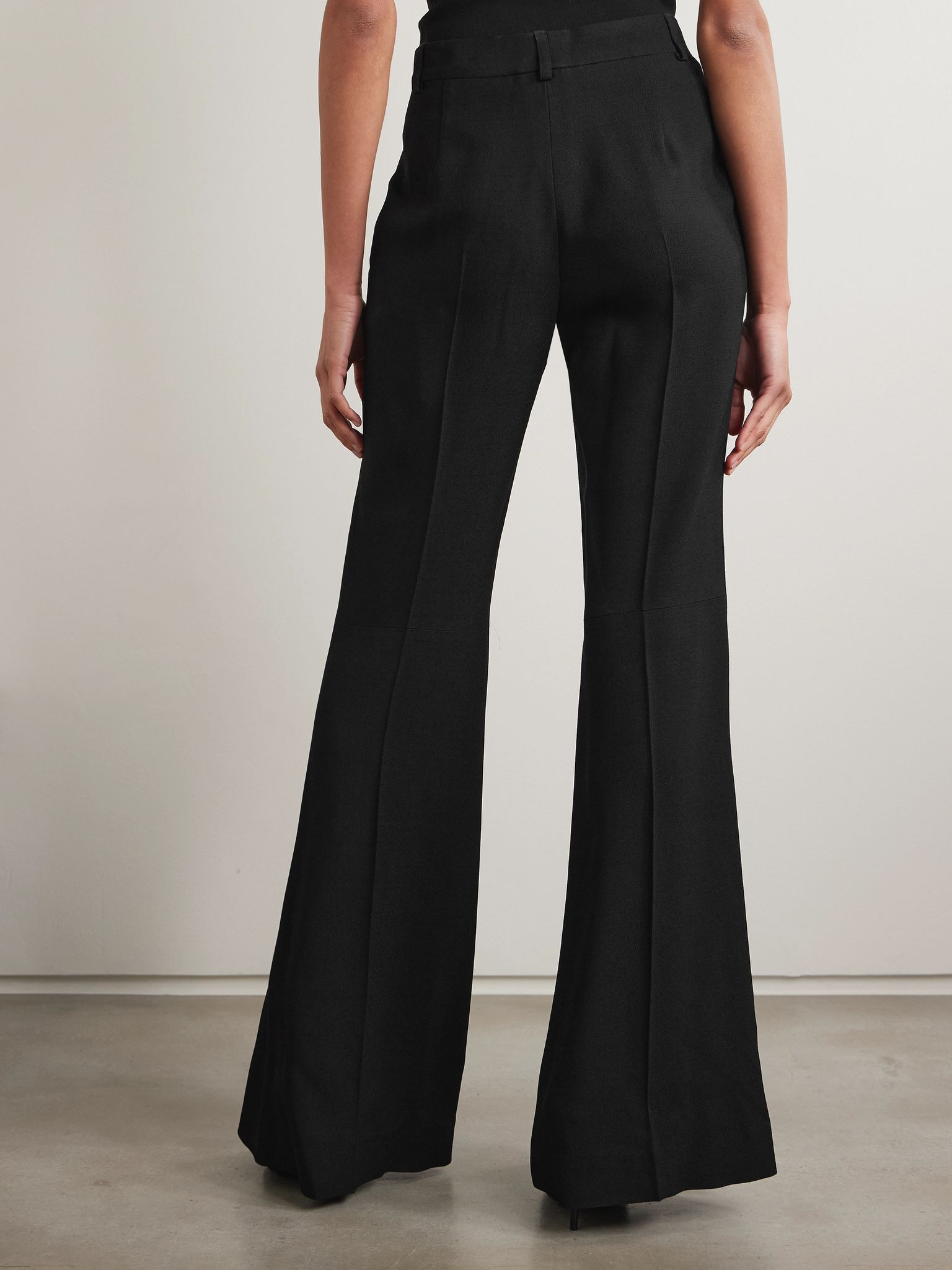 Cotton flared pants Black - 4