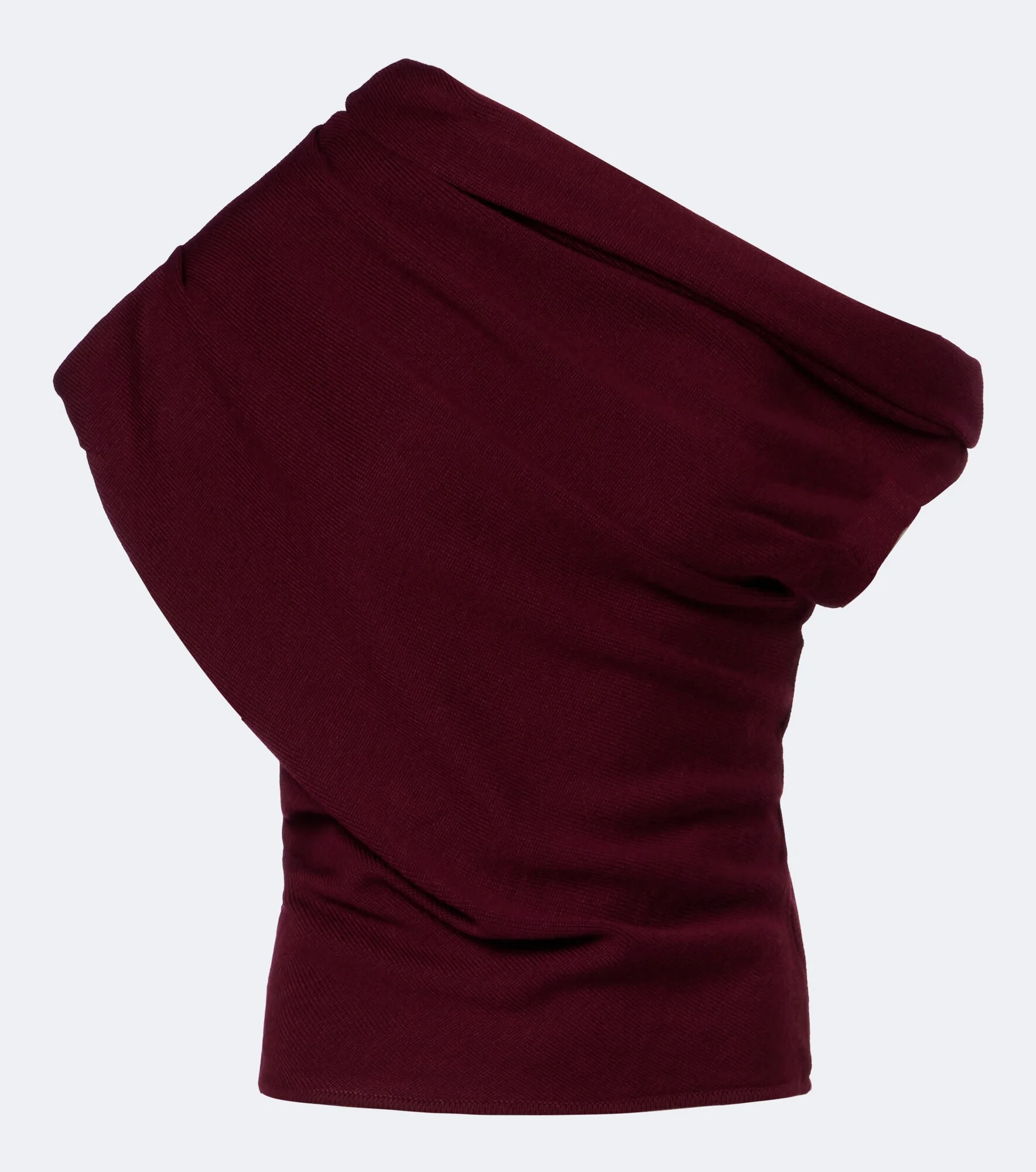 Mabel asymmetric draped wool top - 1
