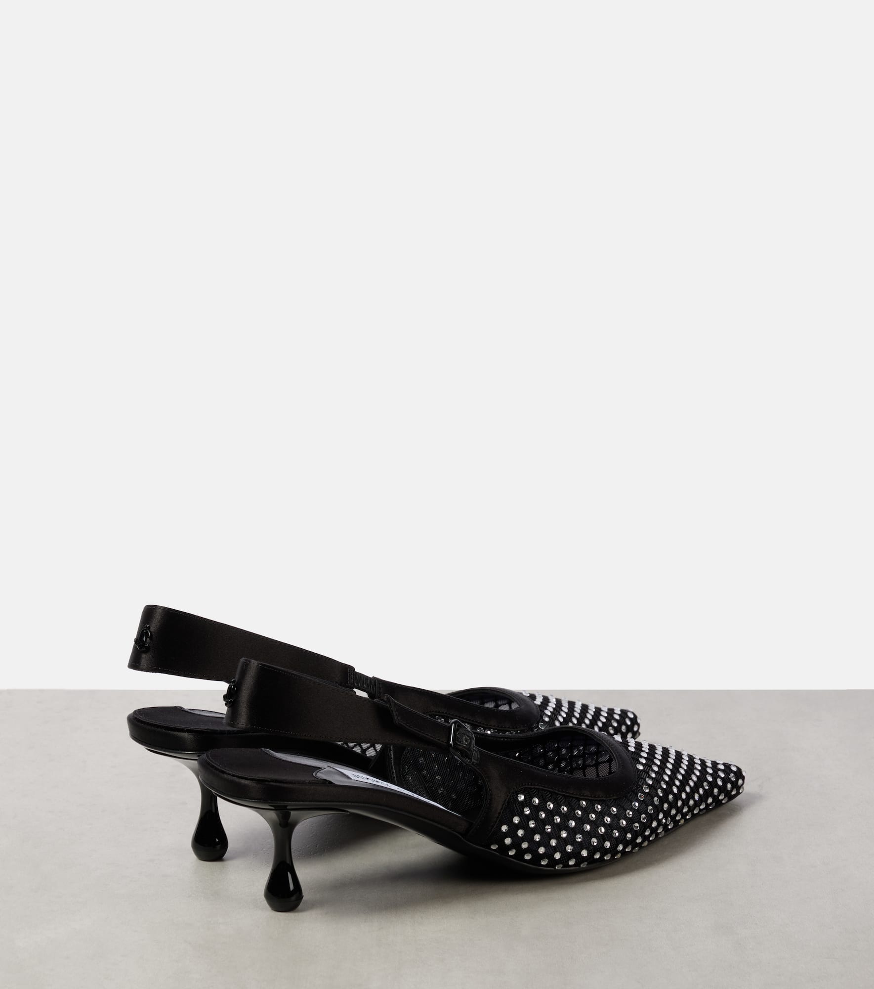 Amel 50 embellished mesh and satin pumps - 2