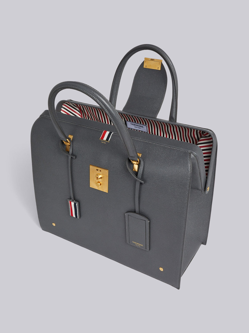 Dark Grey Pebble Grain Leather Mr. Thom Bag 5