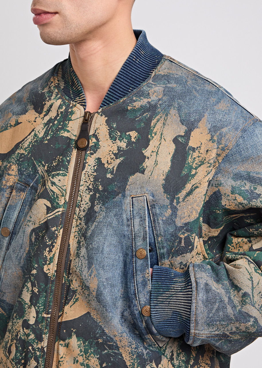 Acne Studios Printed Padded Denim Bomber Jacket - 5