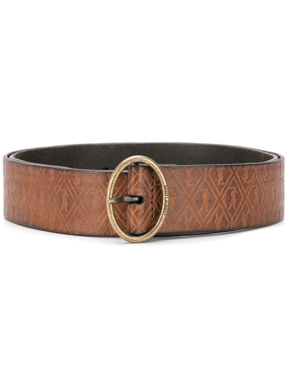 Monogram oval buckle belt - 1