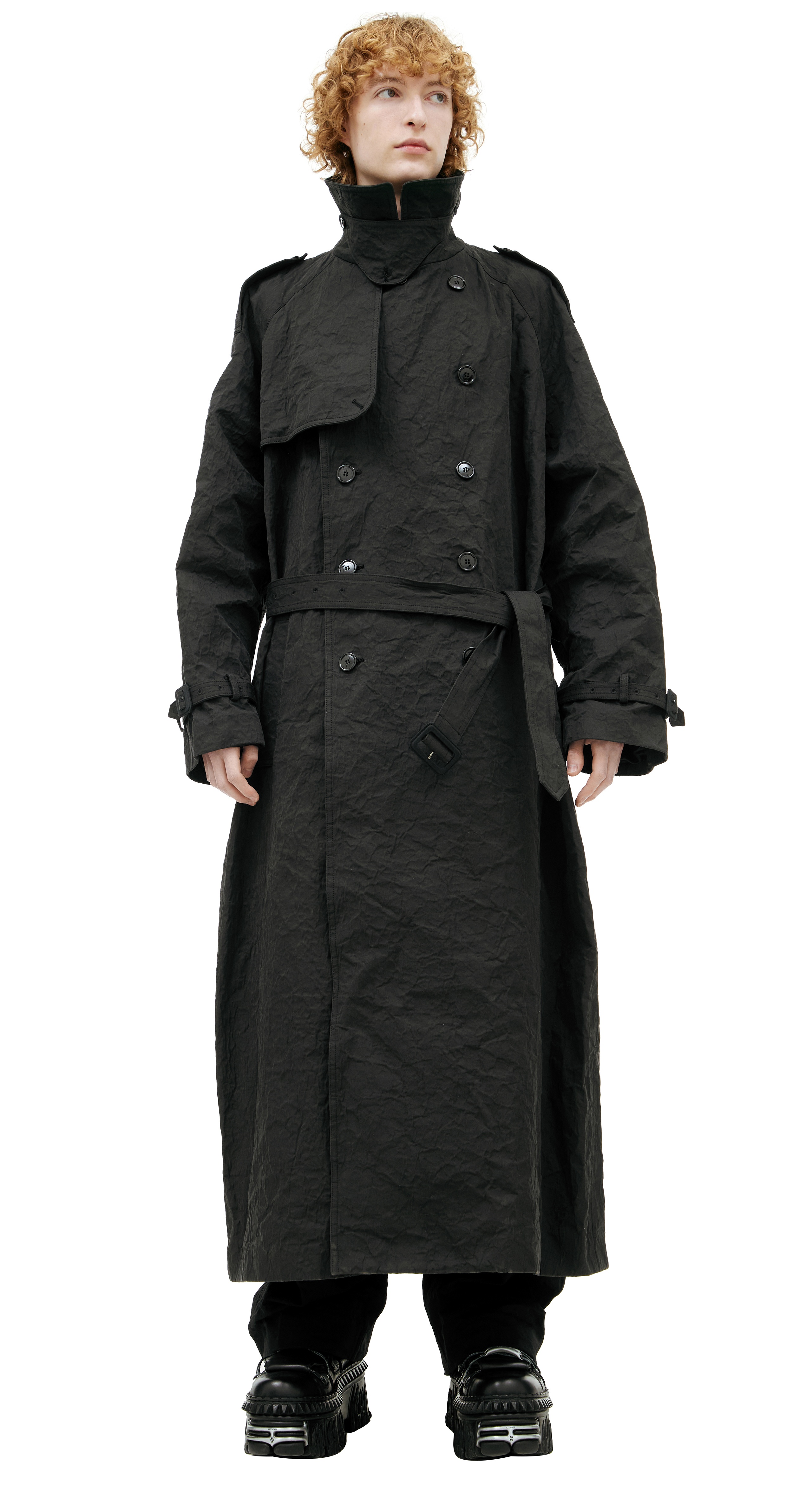 DOUBLE-BREASTED TRENCH COAT WITH BELT - 3