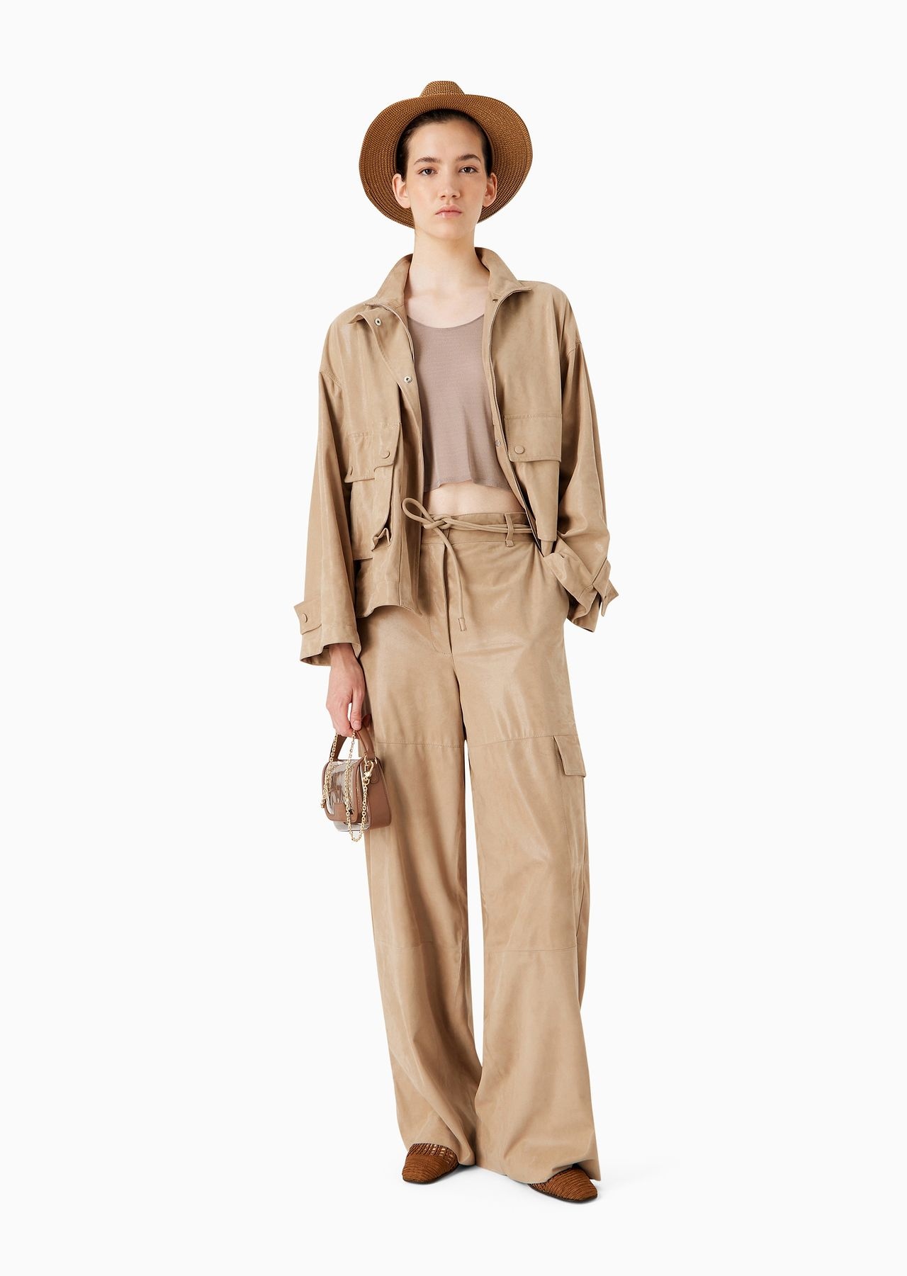 Goatskin suede blouson with pockets - 4