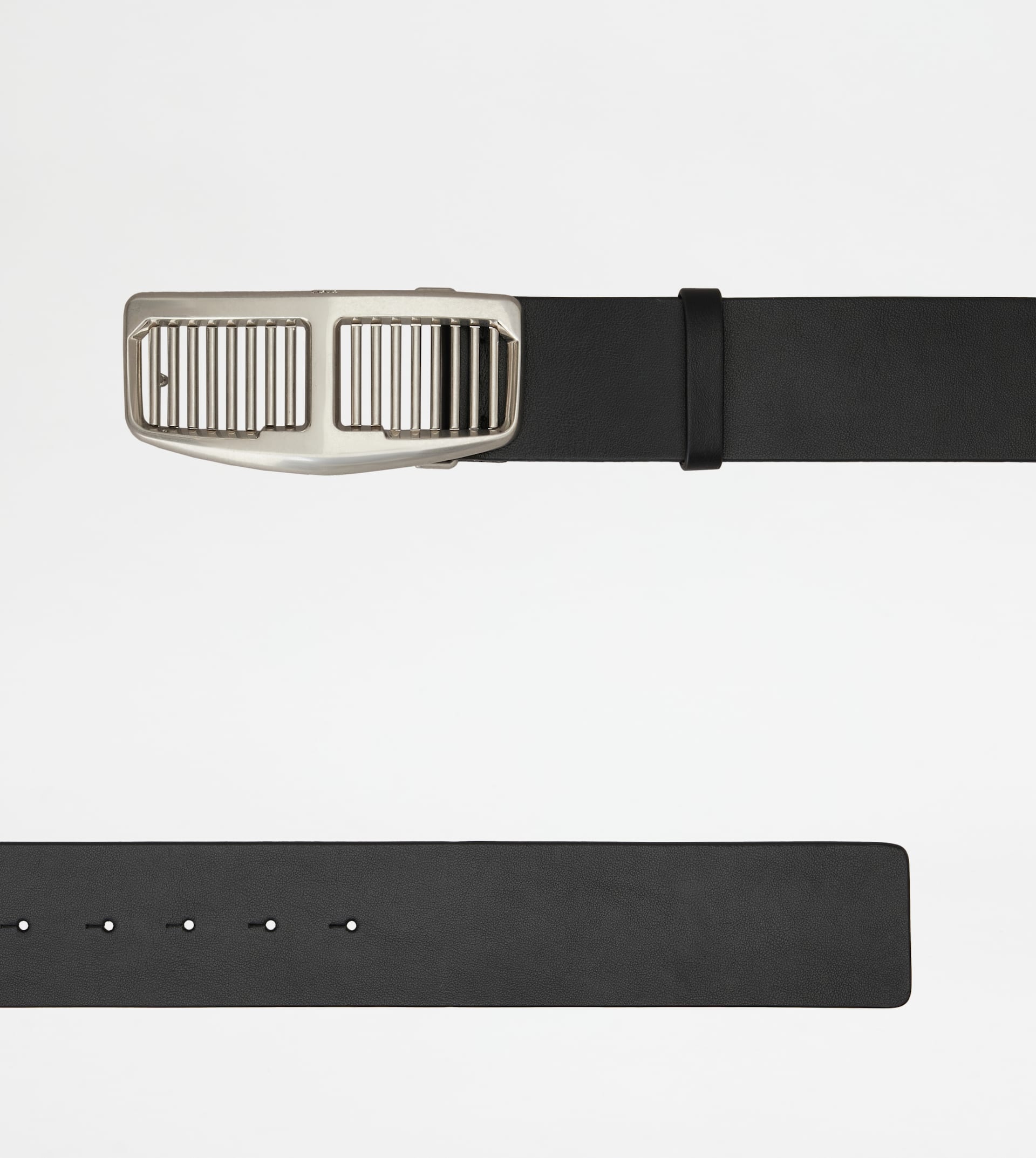 BELT IN LEATHER - BLACK - 2