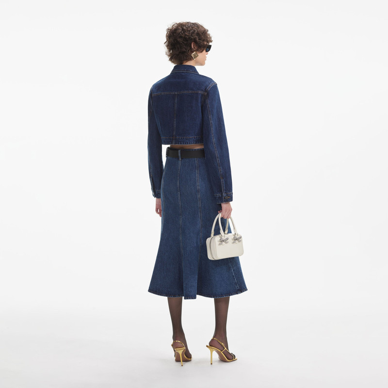 self-portrait Cropped Denim Jacket outlook