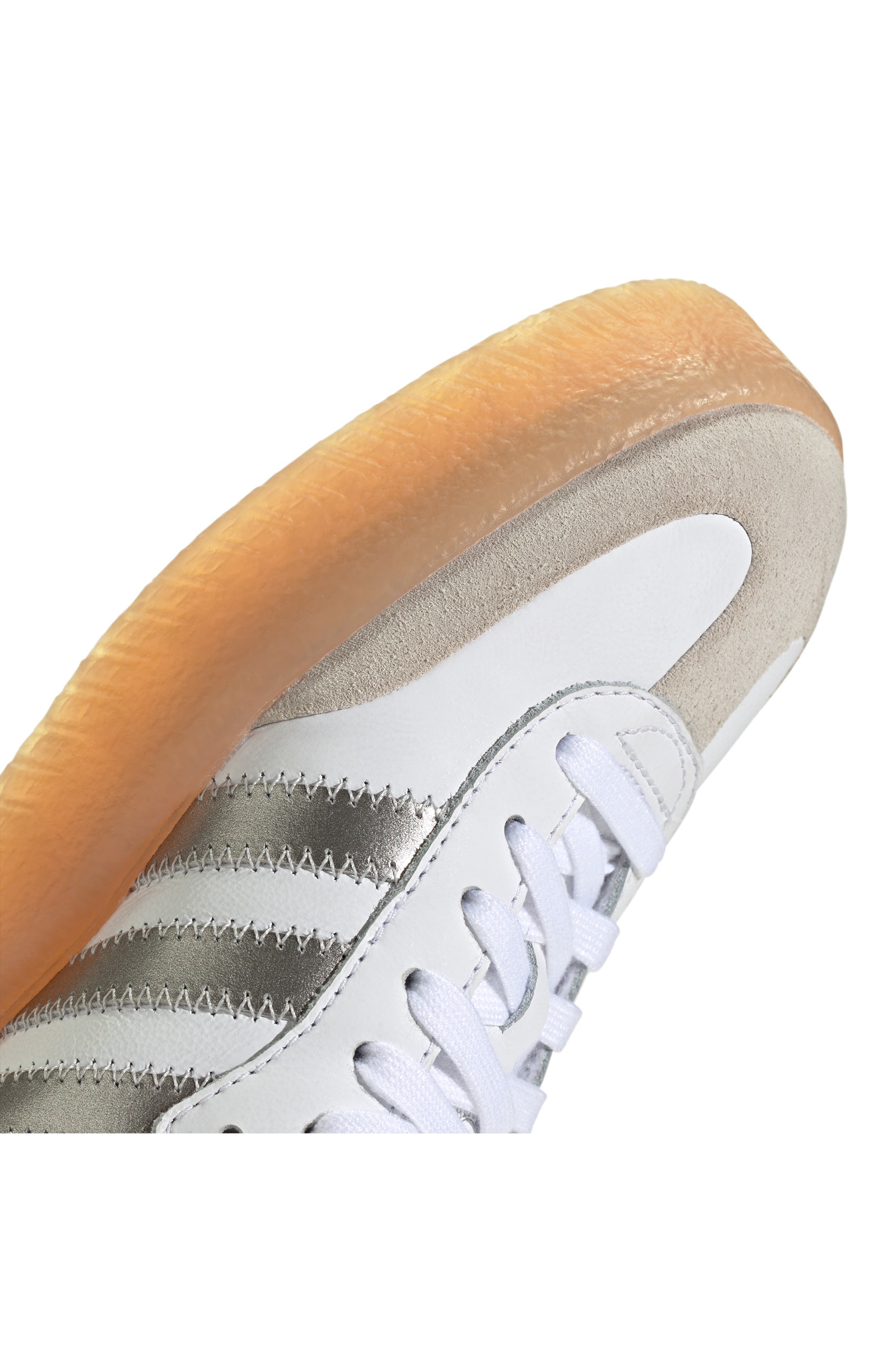 adidas Sambae Sneaker in White/Silver Metallic/Gum at Nordstrom - 7