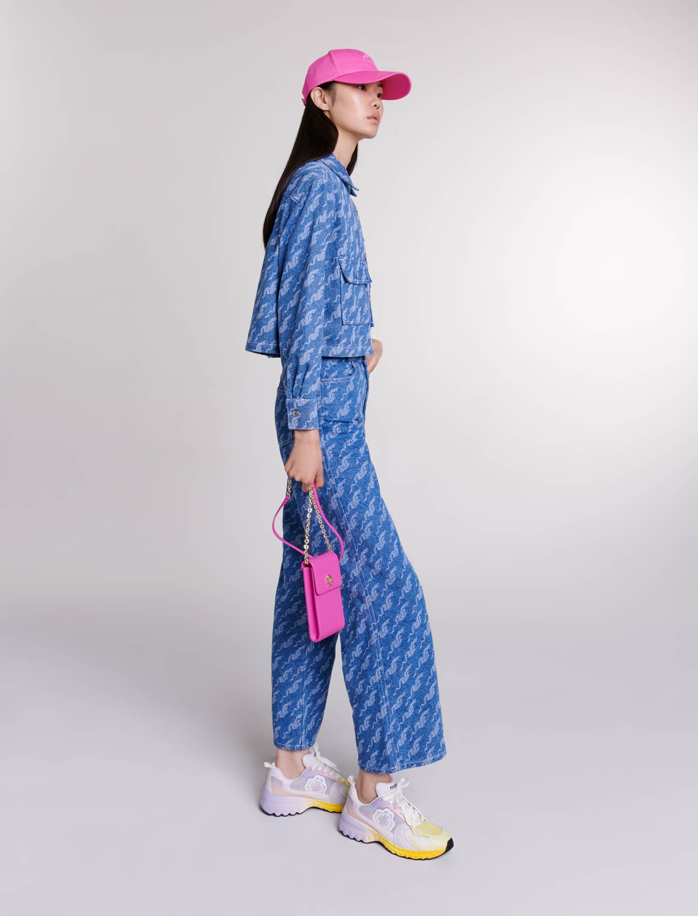 Patterned denim shirt - 4