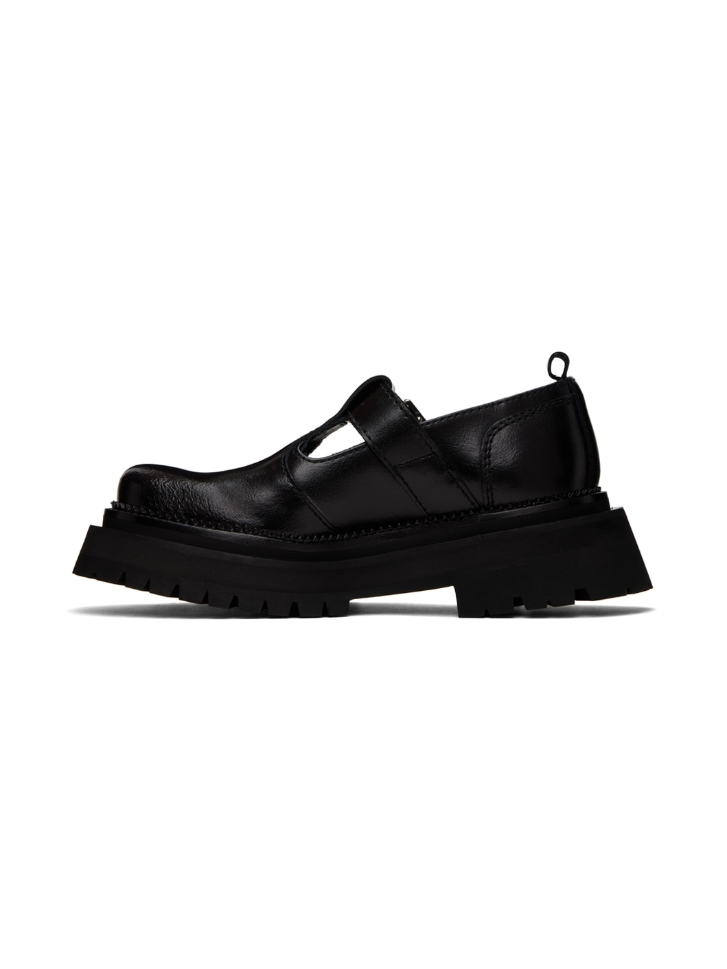 Black Round Toe Loafers - 3