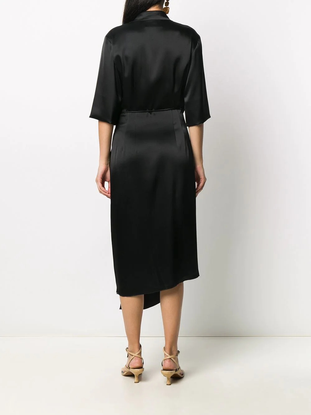 satin wrap dress - 4