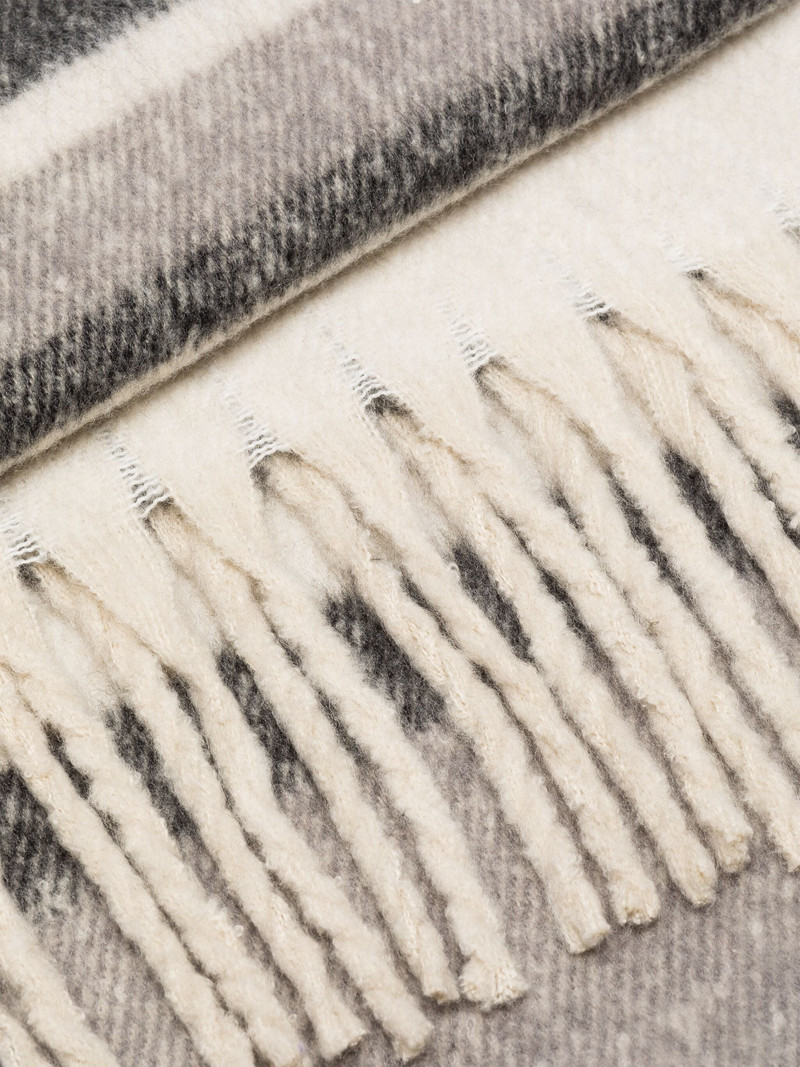 Mackintosh BLACK STRIPED BLANKET SCARF outlook