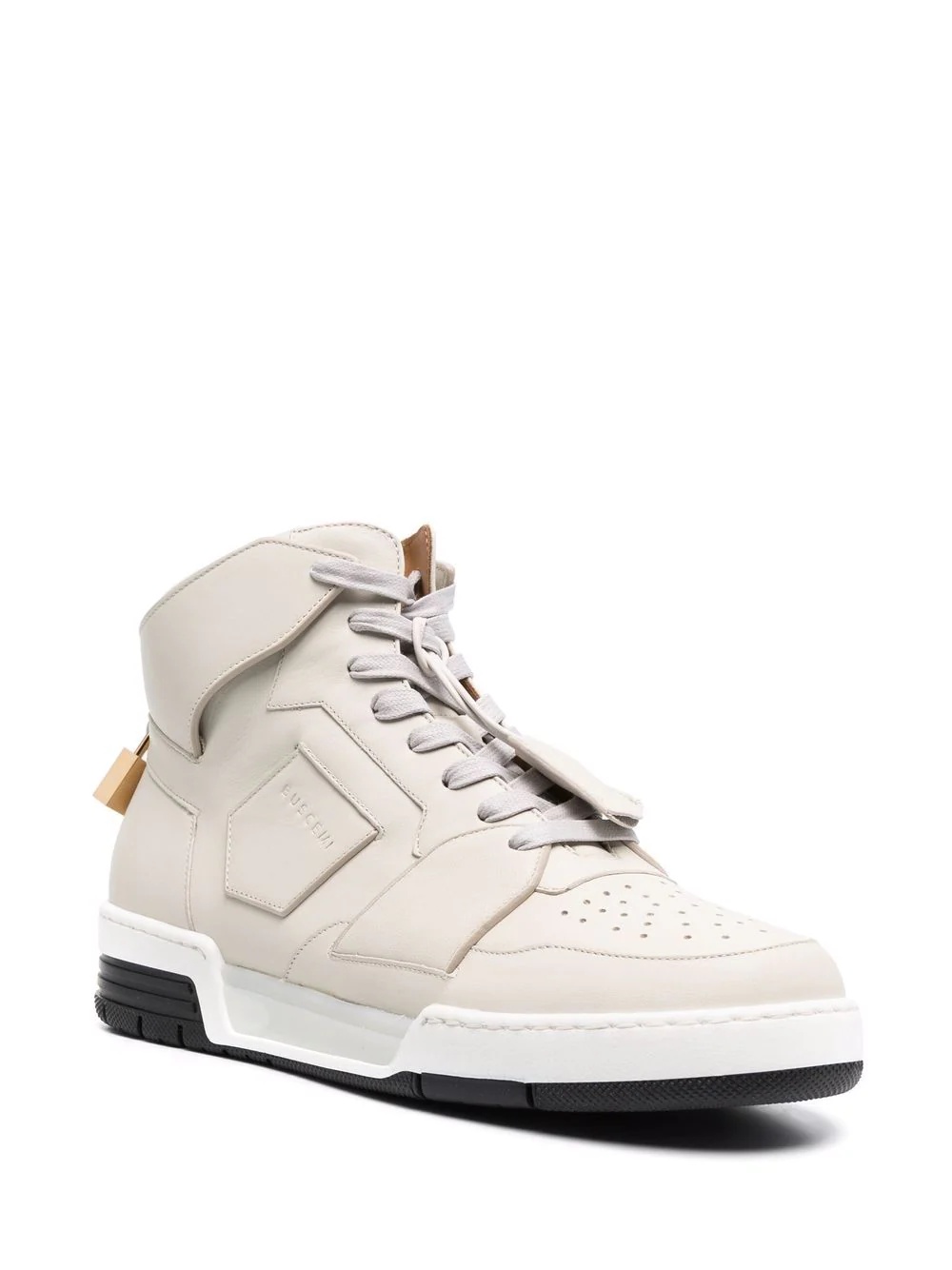 padlock-detail high top sneakers - 2