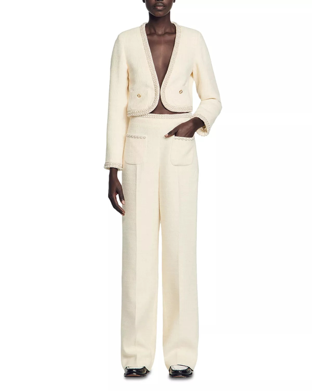 Vaye Tweed Flare Pants - 3
