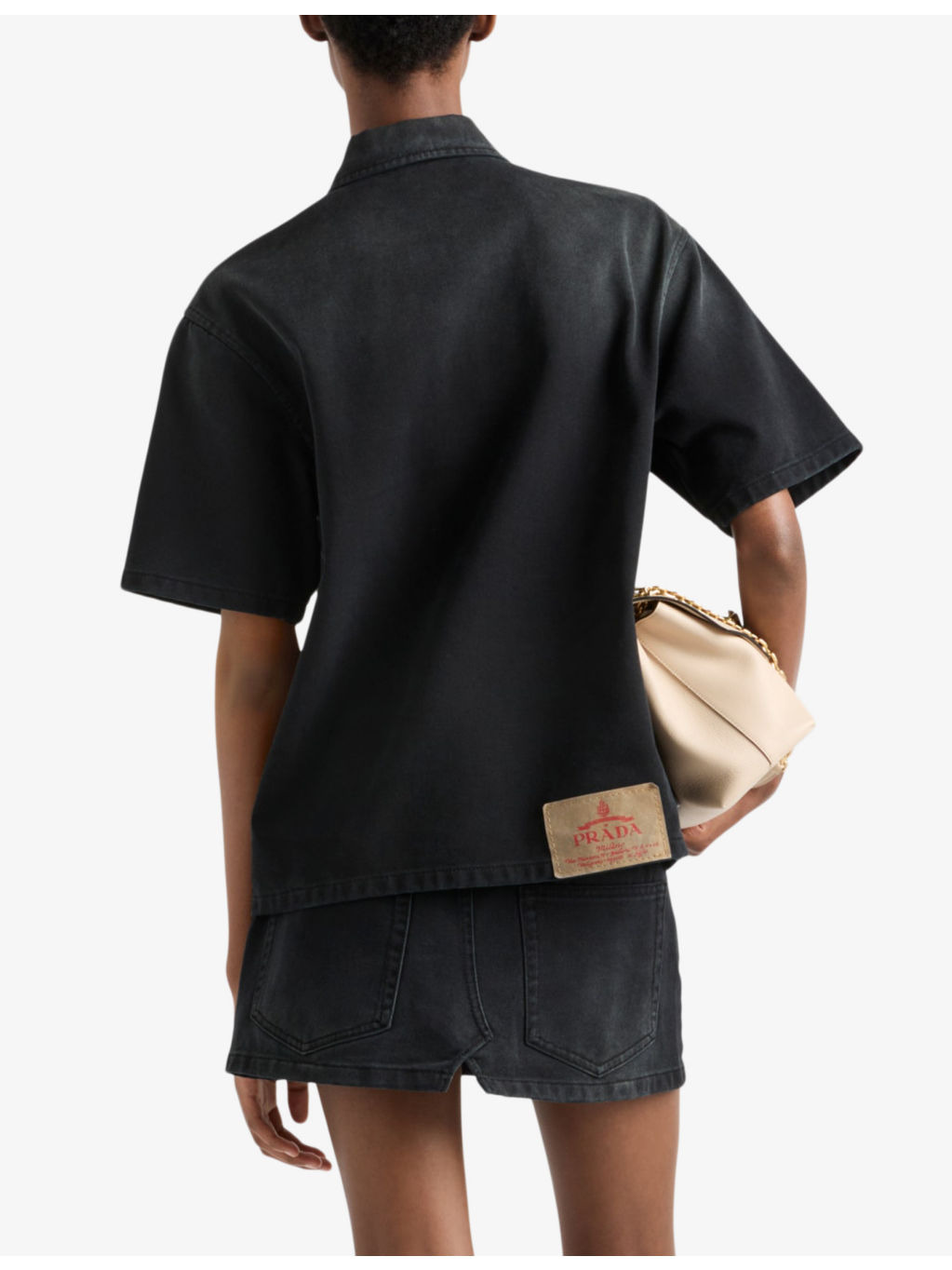 Logo-embellished loose-fit denim shirt - 3