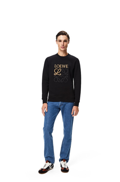 Loewe LOEWE Anagram embroidered sweatshirt in cotton outlook