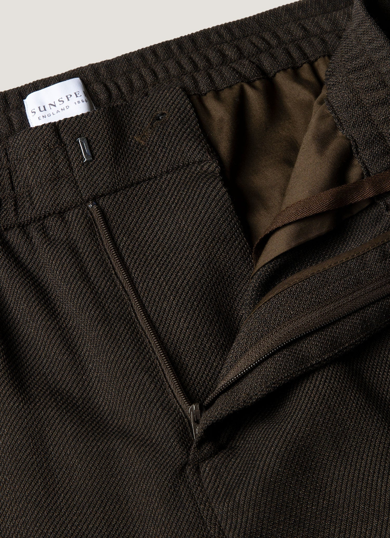 Textured Wool Drawstring Trouser - 4