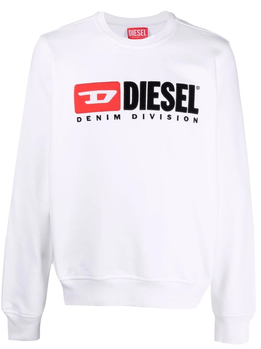 logo-print cotton jumper - 1