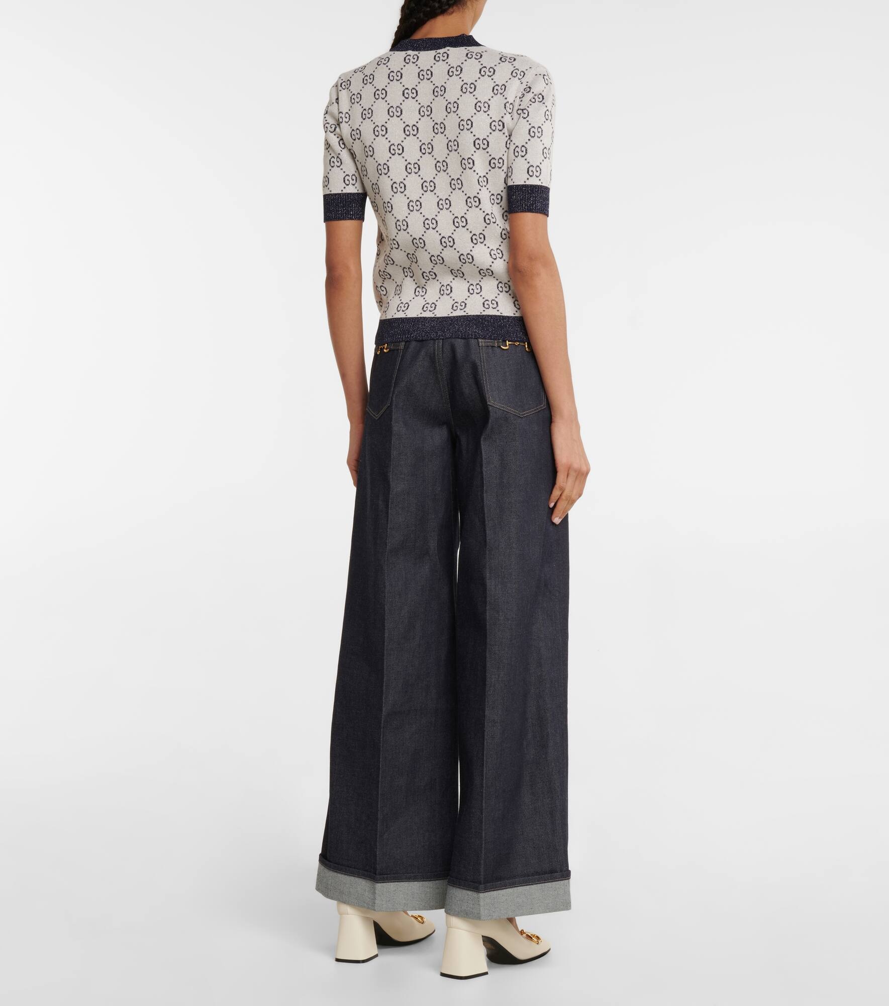Cotton-blend lamé top - 3