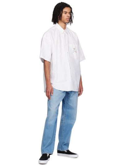 MASTERMIND WORLD White Embroidered Shirt outlook