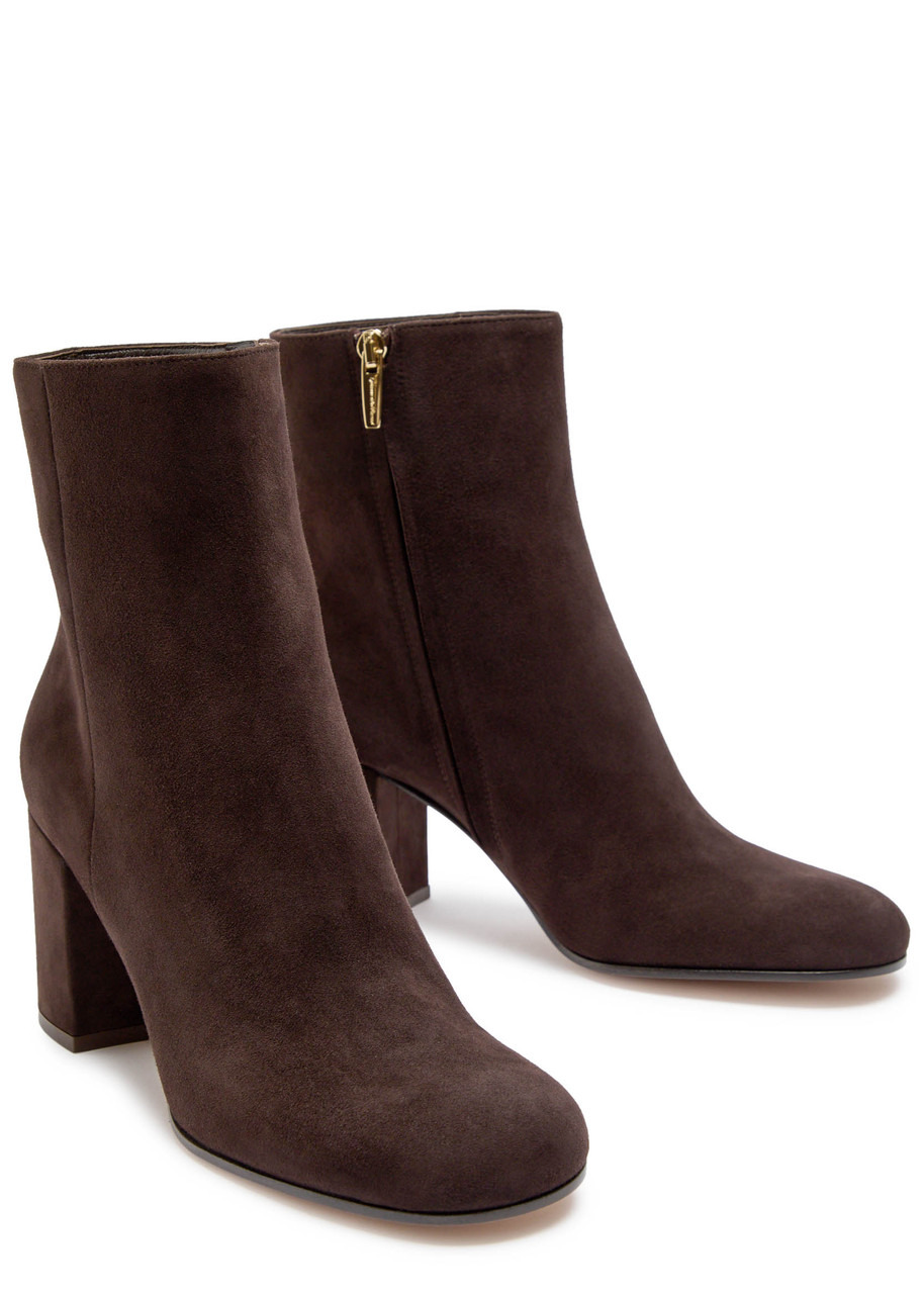 Gianvito Rossi Joelle 80 Suede Ankle Boots - 3