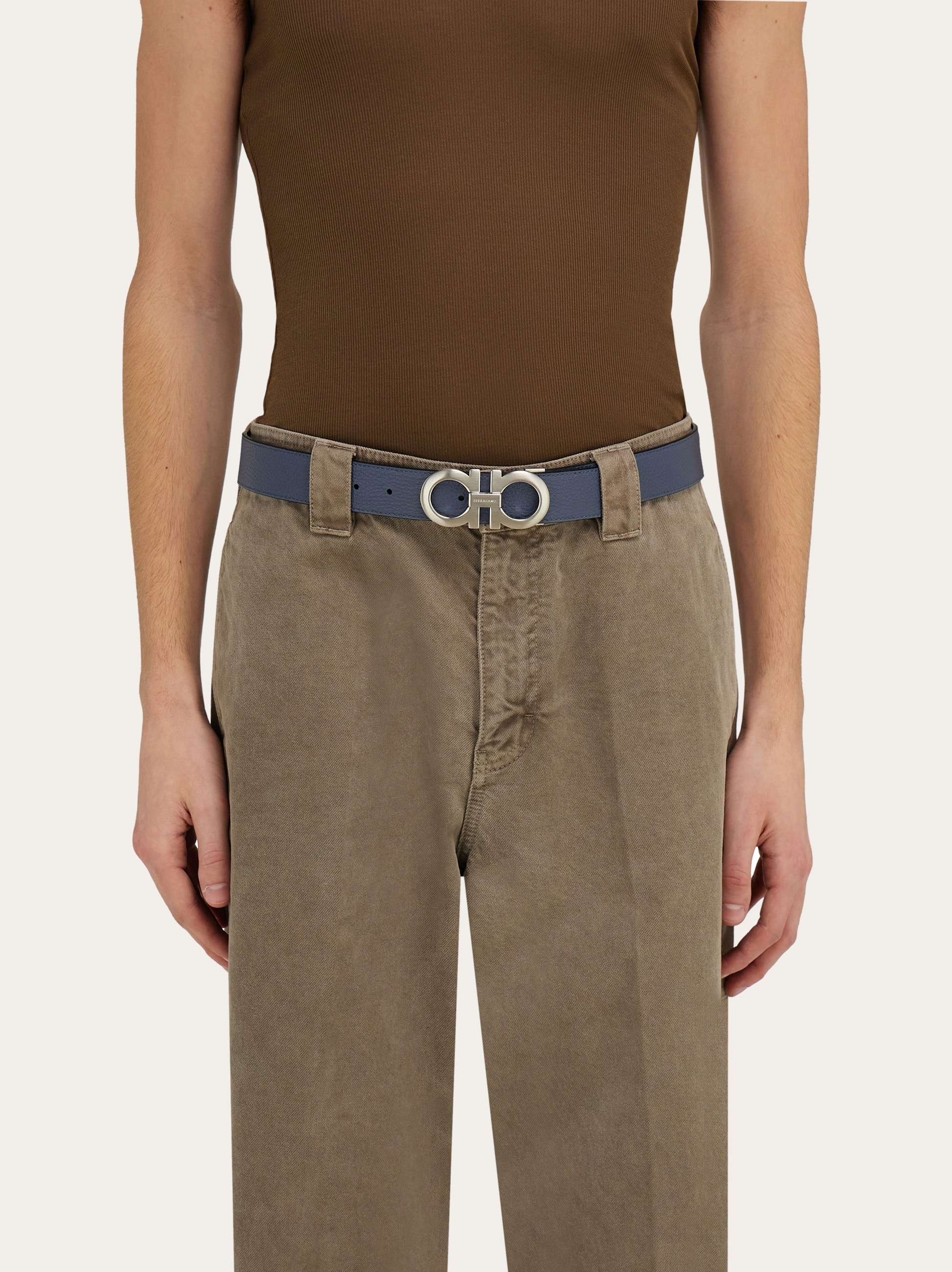 Reversible and adjustable Gancini belt - 4